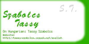 szabolcs tassy business card